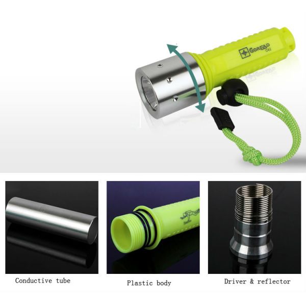 High Power diving flashlight LED light T6