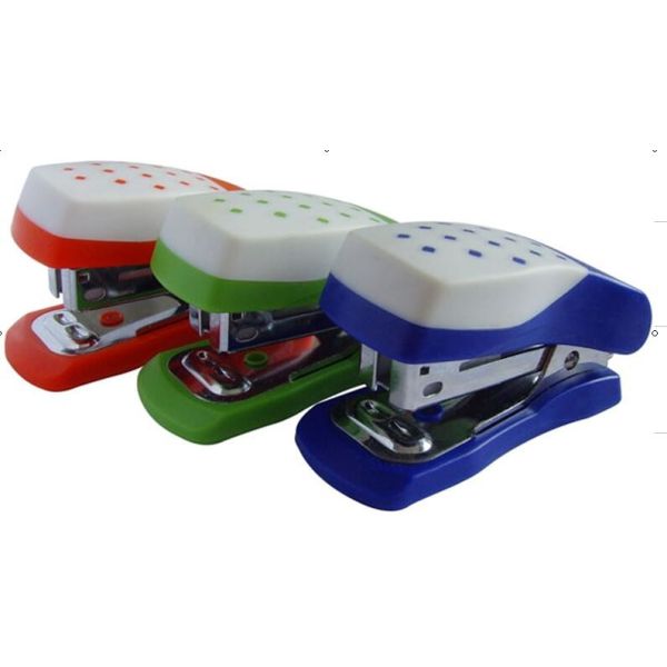 Color Assorted Metal and Plastic Material Mini Stapler For 12 Sheets Paper
