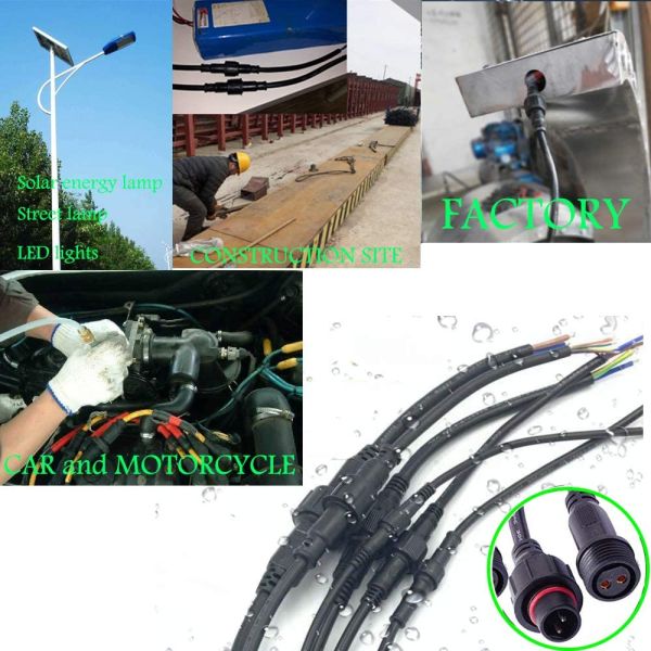 M8 Waterproof Connector 4pin 5pin 6pin IP65 IP66 60cm