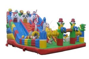 China Animal Paradise Large Inflatable Slide Slide For Playgrounds / Amusement Park on sale