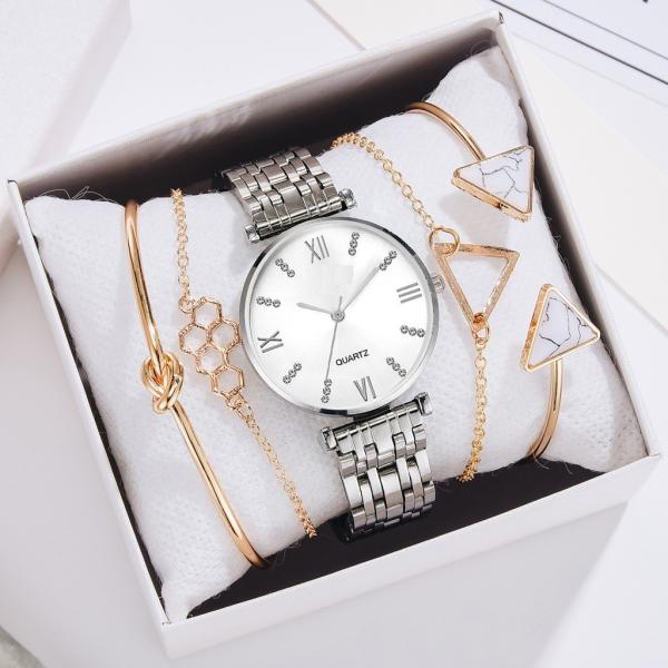 Cheap OEM 31MM Ladies Watch Gift Set 3BAR Jewelry Diamond Dial Watch Set Japan Movt for sale
