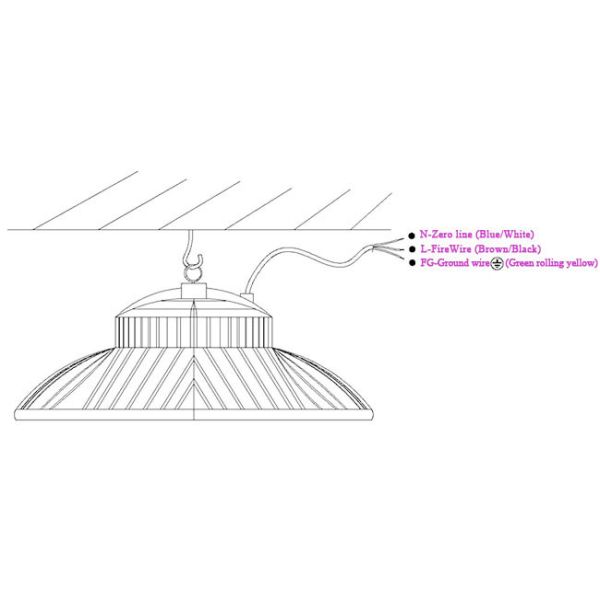 200 Watt UFO LED High Bay Light Fixtures / Industrial High Bay Led Lighting