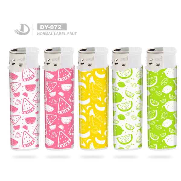 Customization Encendedor Electronic Plastic Lighter Five Colors Gas