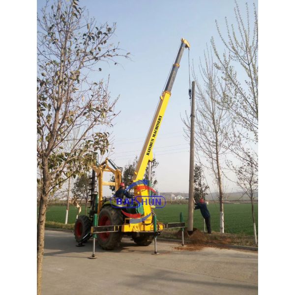 Electrical Installing Hydraulic Digging Electric Concrete Pole Making Machine