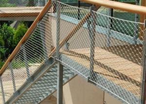Security Architectural Wire Mesh , Flat Stainless Steel Architectural Woven Mesh