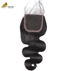 China Sale Best Quality Virgin Brazilian 9A Remy Body Wave Full Lace Frontal Closure 4x4 Human Hair on sale