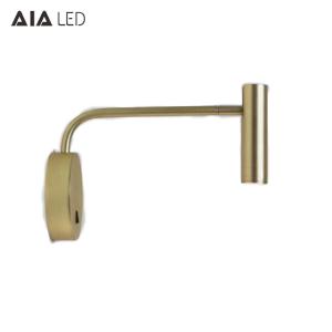 China Surface mounted gold led headboard wall light/led book reading light/led bed reading wall light on sale