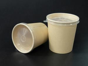 No Deformation Paper Biodegradable Soup Cups Disposable 16oz For Home