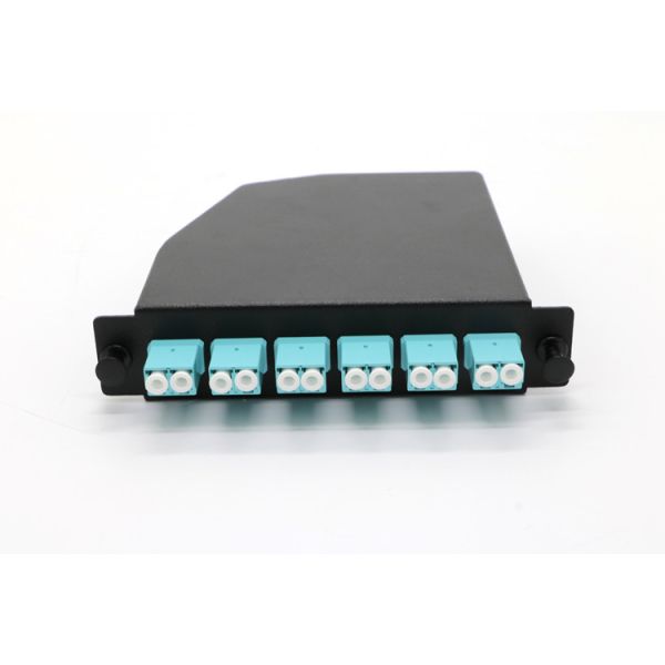 Customized Duplex Fiber Optic MPO Patch Panel MPO To LC Connectors 12 Port