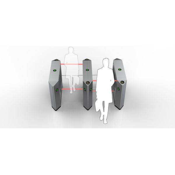 SUS304 Access Control Swing Gate , Electronic Turnstile Flap Barrier