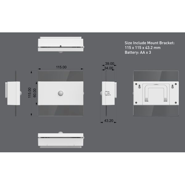 4100K 20lm Plug In Motion Activated Light / Wall Outlet Motion Sensor Light