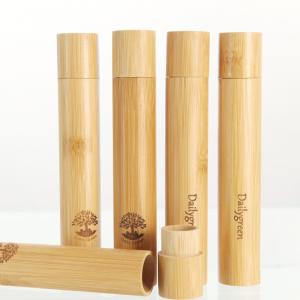 China Compostable Bamboo Toothbrush Case BPA Free Toothbrush Container Travel on sale