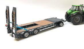 Cheap Hydraulic Ramp System Low Bed Draw Bar Full Trailer for Sale for sale