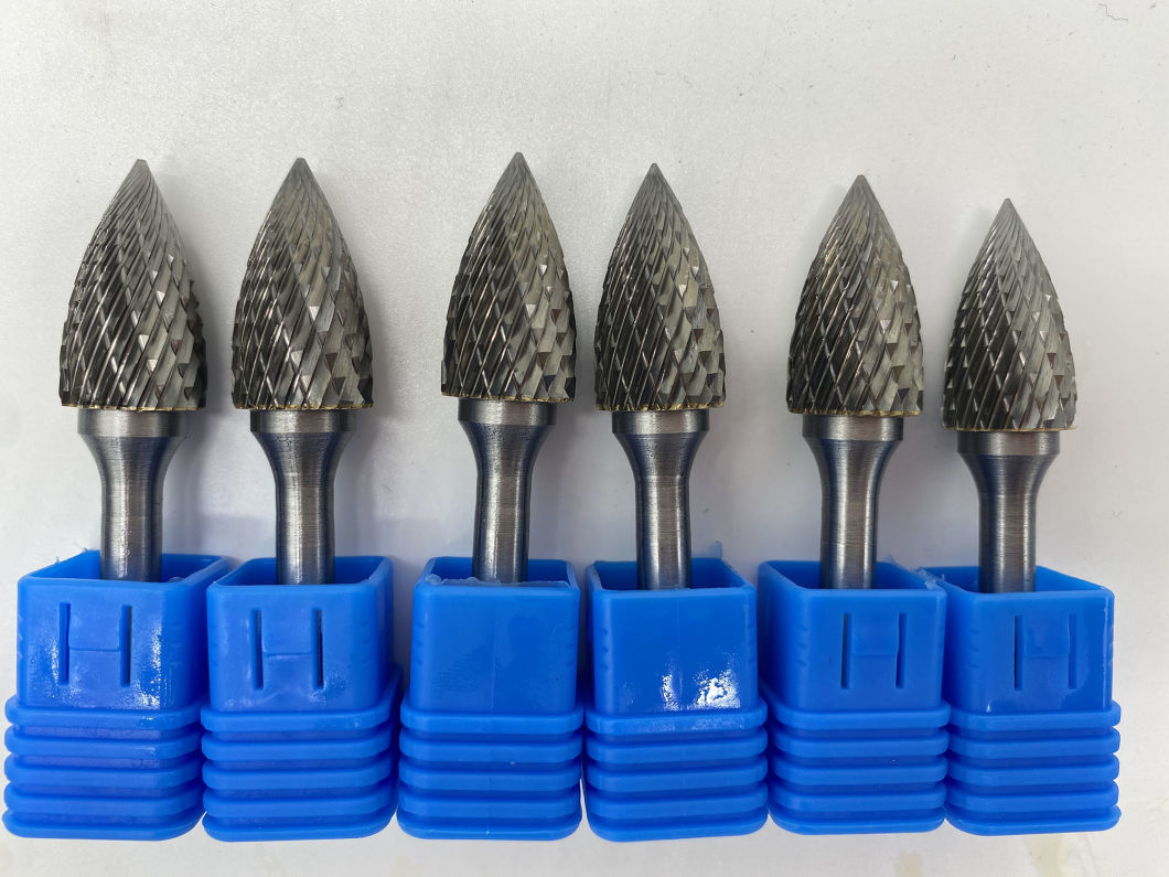 F1625m06X-45 Double Cut Tree Shape Radius End Burrs File 1/4&prime;&prime; Shank Tungsten Carbide Rotary Burrs