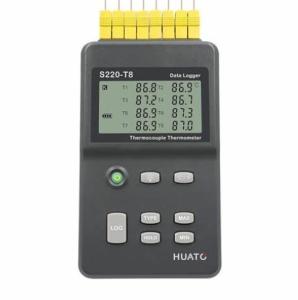 China HUATO S220-T8 HVAC Oven Use 8 Channel Thermocouple Thermometer K-type Probe/oven Safe Thermometer on sale
