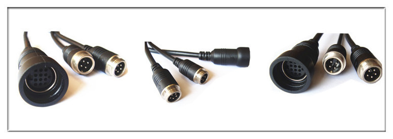 Vehicle Reverse Camera 13 Pin Din Cable , Extension Reverse Wire For Backup Camera