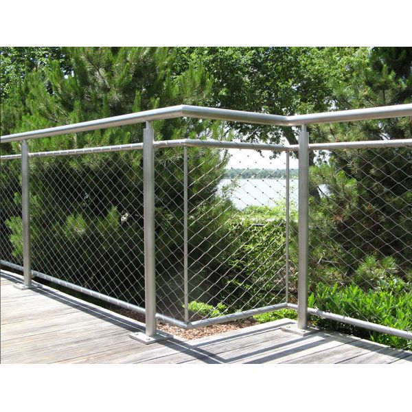 Knotted Type Hand Woven Stainless Steel Rope Mesh with SS304/316 Material 1.5mm/2mm/2.5mm Wire Diameter and 25*25mm/30*30mm/50*50mm Mesh Opening