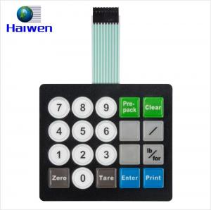 China Custom Waterproof Polyester Membrane Keyboard Switch With 3M 467 For Distance Measurer on sale