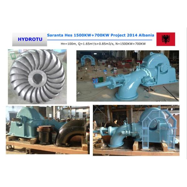 100KW - 1000KW Turgo hydro turbine Impulse Water Turbine With Stainless Steel Runner