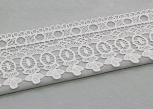 Best Vintage White Floral Venice Lace Trim For Clothing / Wide Bridal Wedding Lace Fabric wholesale