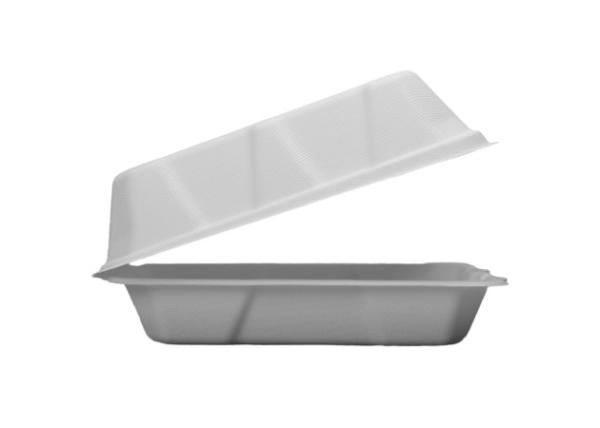 Cheap 8×8 Inches Meal Clamshell Biodegradable Takeout Containers for sale