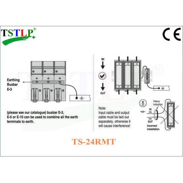 24v - 30v Network Surge Suppressor , Network Lightning Arrester With RM Connectors