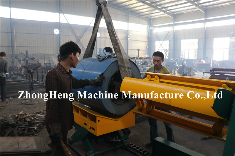4 Jaw Control hydraulic Uncoiler With Double 5.5kw Motor Control,coilcar is