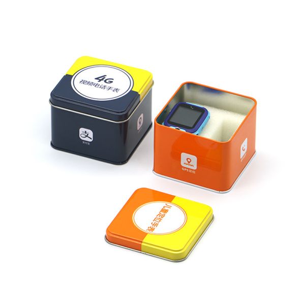 Wholesale Square Tin Boxes Printed Metal Tins with Lids Vintage Tin Food Containers