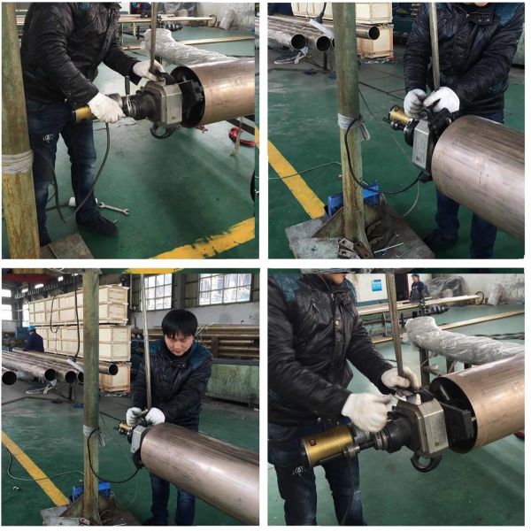 Pneumatic Pipe Cutting Beveling Machine For Chemical Plant IDP-252