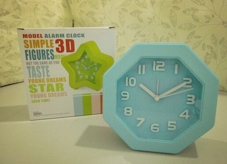 Simple 3D Figures Alarm Clock