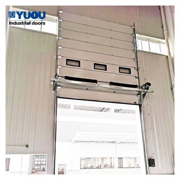 Warehouse Sectional Overhead Door Vertical Lift 12m Width 35m/s Wind Resistant