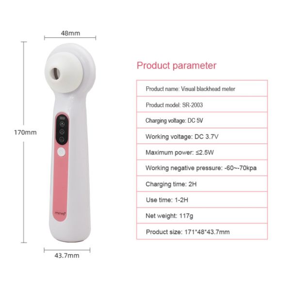 Replaceable Suction Heads 2H Rechargeable Pore Cleanser
