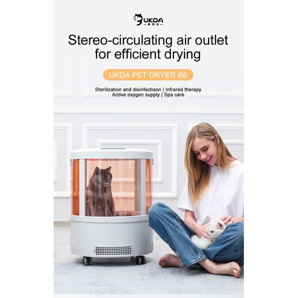 Adjustable Temperature PET Drying Room Grooming With 2 Blowers