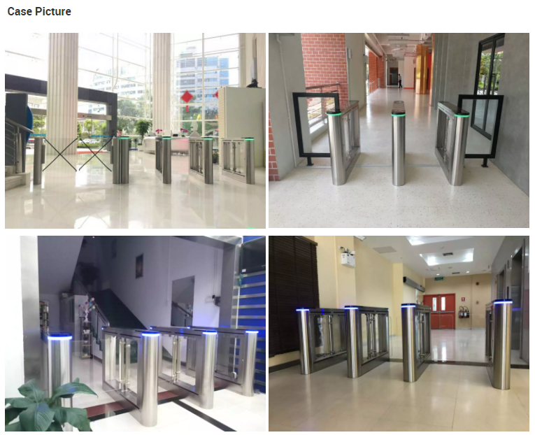 Stainless Steel Swing Barrier Gate Access Control Systems With RFID Card Reader