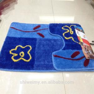 Best Shaggy pattern polyester toilet mat set for bath wholesale