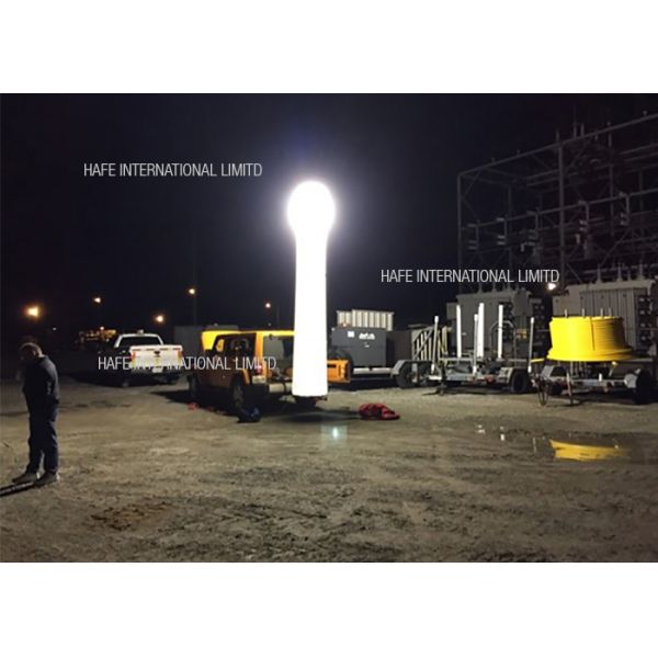 Bright Inflatable Light Tower Metal Halide , MH1200W Portable Balloon Light Towers