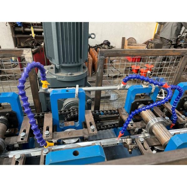 60mm Shutter Door Roll Forming Machine Servo Following Saw Cutting