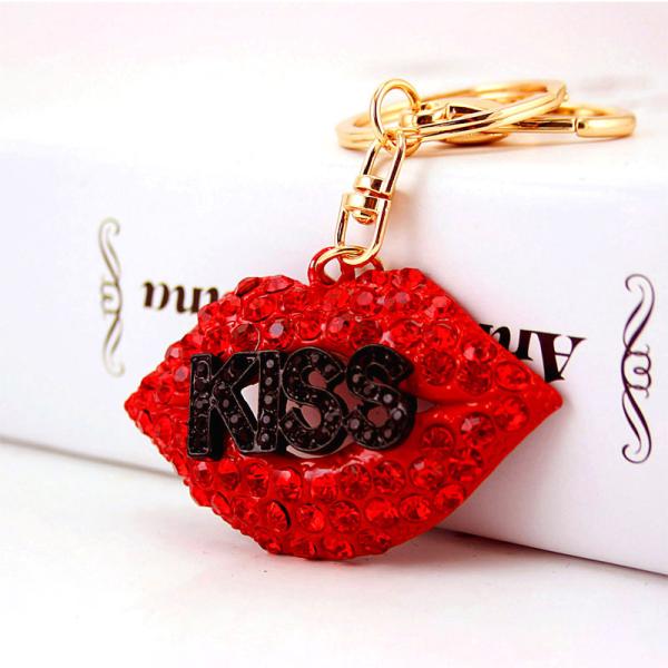 Perfume Bottle Key Chain Ornaments Diamond Studded Irregular Shape