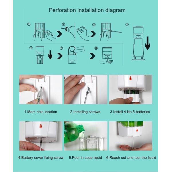 OEM automatic wall mounted touchless sensor plastic liquid soap water dispenser hand wash dispenser