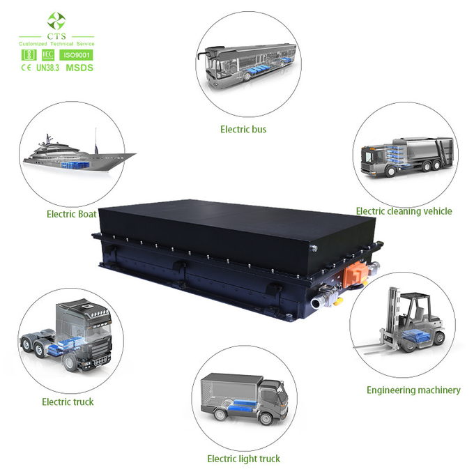 OEM High Voltage 350V 400V 70Kwh 80Kwh Lithium Ion Lifepo4 Battery Pack for Electric Bus Truck Boat Lithium EV Battery Pack 2