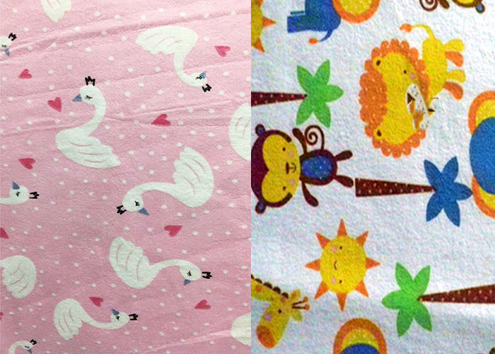Whole Cotton 150gsm 40*42 Woven Flannel Fabric For Bedding Garment