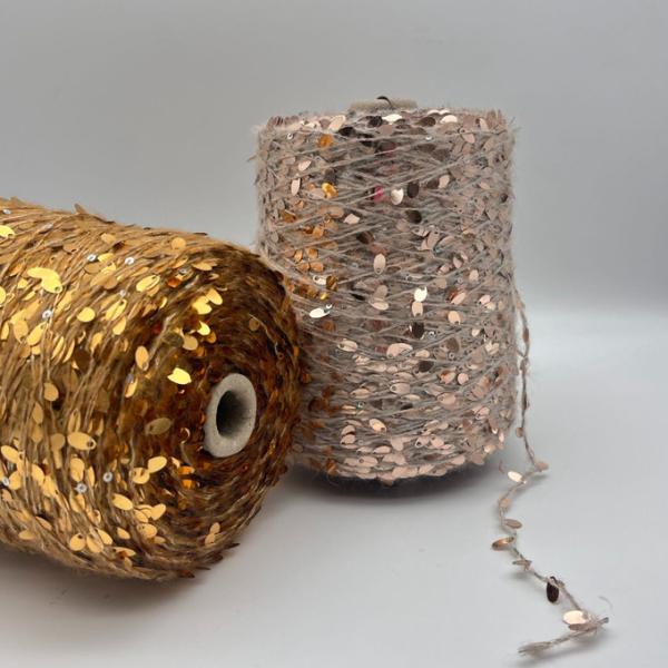 1/3.7NM customized multi-style sequin Shimmering Cotton-Polyester Blend Pearl Yarn