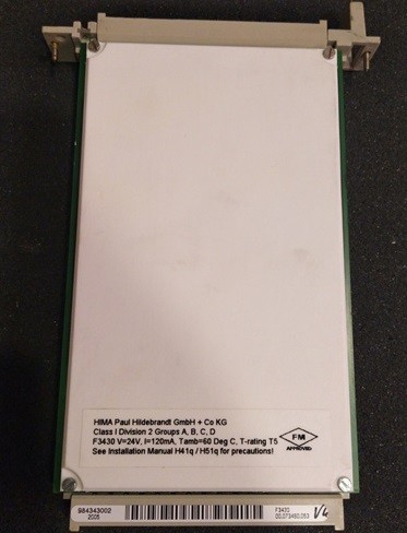 HIMATRIX HIMA PLC F3430 HIMA SAFETY RELAY MODULE SAFETY RELATED PLC 4 FOLD RELAY