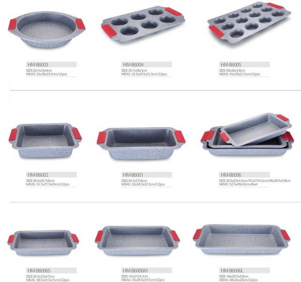 Carbon steel High strength non stick marble coating bread pan cookware bakeware