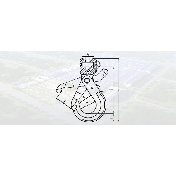 SLR078-G80 SPECIAL CLEVIS SELF LOCKING HOOK