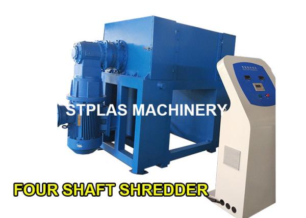Cheap Multipurpose Four Shaft Shredder , Fridge / Barrel / Plastic Bottle Shredder Machine for sale