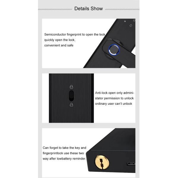 Multifunctional Fingerprint Door Lock Smart Home Password Gate Lock
