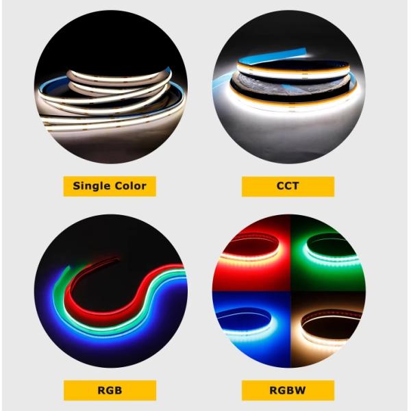 3MM 5MM 8MM 10MM 12V 24V COB LED Strip Light Flexible White 2700K 3000K 4000K 6500K