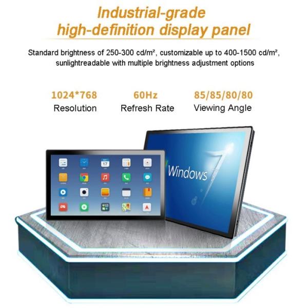 Factory Price Embedded/wall Mount Aluminum case Waterproof Lcd Monitor Fanless 12.1 inch Fully Enclosed Touch Screen Computer