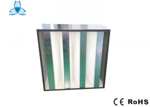 Best Compressed Hepa V Bank Filter Aluminum / Pastic Material For Air Conditioning System wholesale
